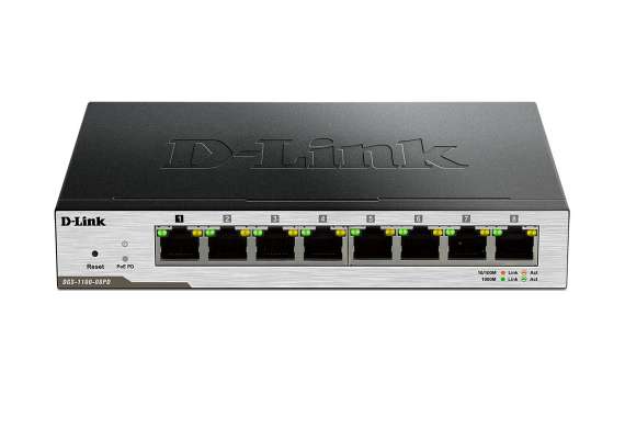 D-Link DGS-1100-10/ME 8-port 1000Base-T Easy Smart gigabit Switch